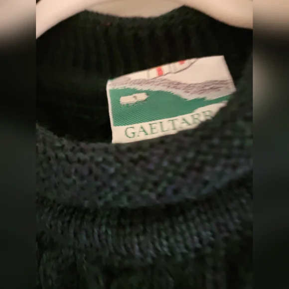 Gaeltarra Authentic Irish Wool Cable Knit Roll Neck Sweater Small oversized fit. Women